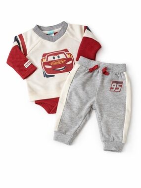 Disney Pixar Cars Lightning McQueen Baby Set - Red, Gray, Cream